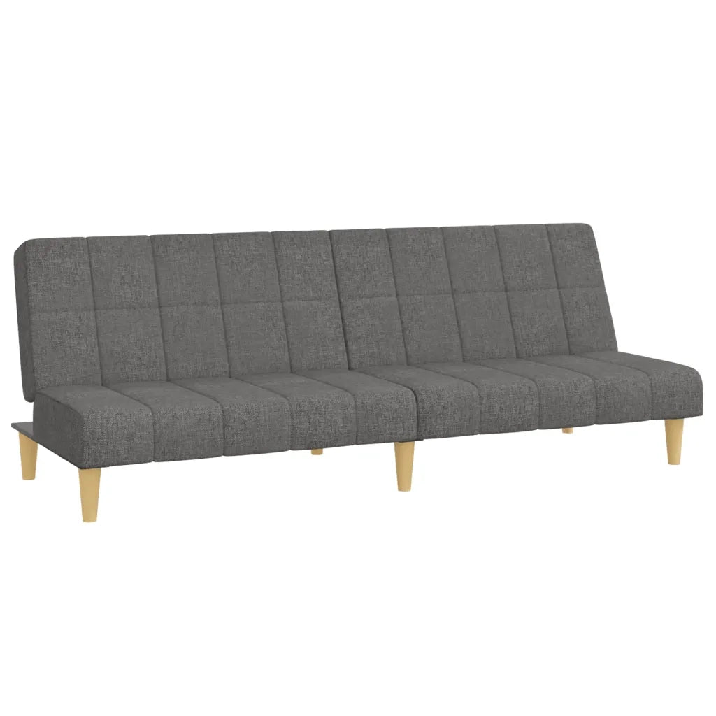 Divano Letto a 2 Posti Grigio Chiaro in Tessuto 375826
