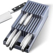Messaio universale per 18 coltelli - Sostegno per coltelli da cucina - Carico massimo 40 cm - Supporto per coltelli in cucina - Design spaziale - Adattabile - Raccogli coltelli
