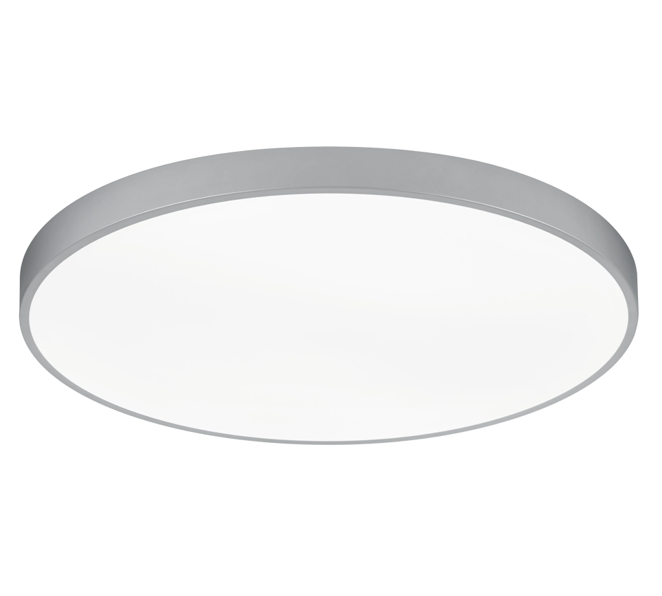 Plafoniera LED 2 luci, metallo, titano, 75x6x75 cm, Waco