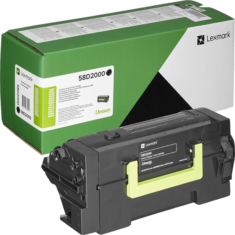 ORIGINAL Lexmark toner nero 58D2000 MS/MX725/822/826 ~7500 Seiten