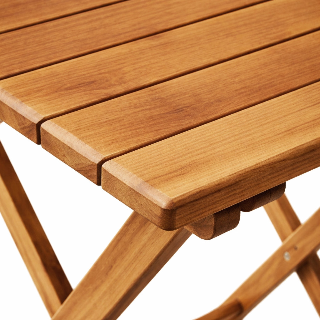 Tavolo Pieghevole 80×80 cm in Teak per Esterno – Burraco
