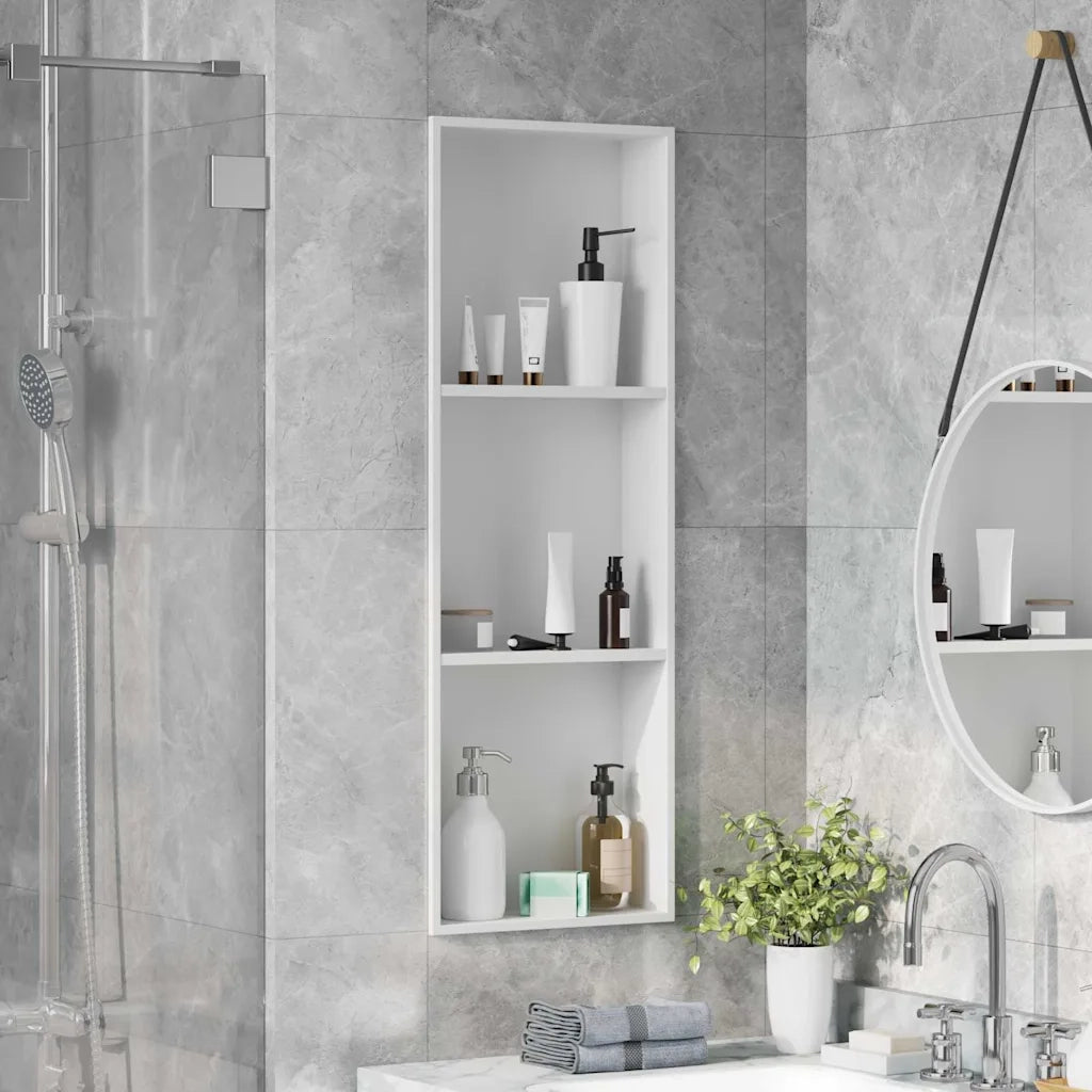 Nicchia per doccia Bianco 90 x 30 x 9,5 cm Acciaio inossidabile 42012679
