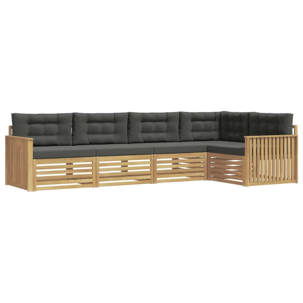 Set di divani da esterno 5 pcs Bianco e Antracite 3390482