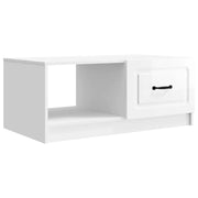Tavolino da salotto Bianco Lucido 90 x 50 x 37 cm