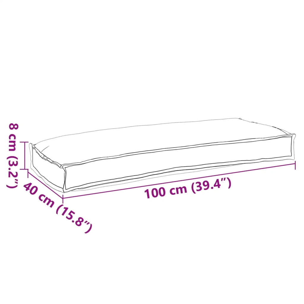 Set di Cuscini per Pallet 2 pcs Antracite 100 x 40 x 8 cm 42001688