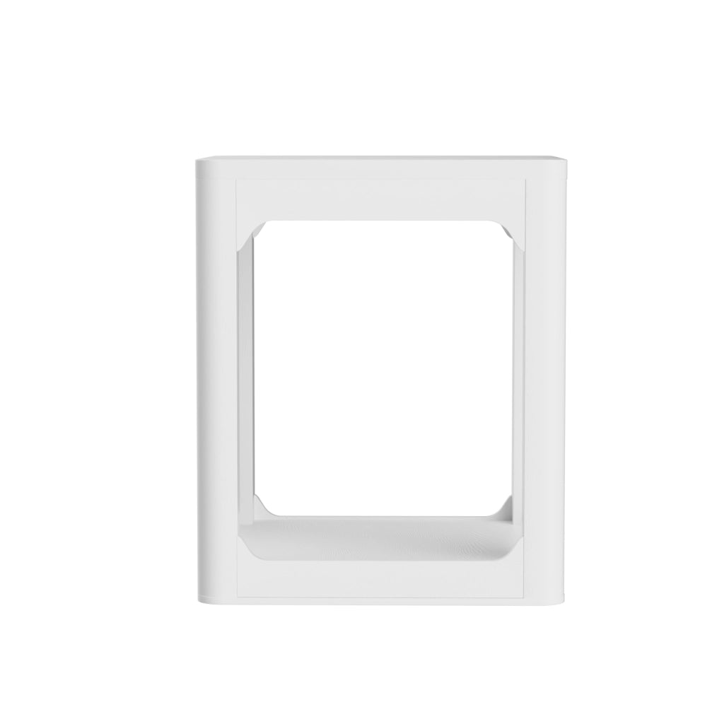Set di 2 tavolini con ripiano doppio in MDF bianco