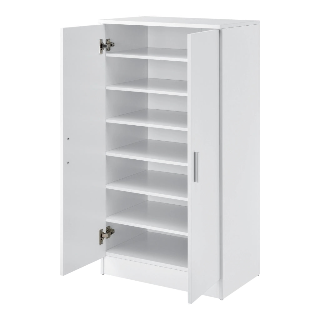 Armadio Portascarpe Notribontaa con 7 Scomparti Scarpiera 108 x 55 x 35 cm - Bianco [en.casa]