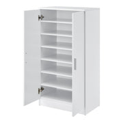 Armadio Portascarpe Notribontaa con 7 Scomparti Scarpiera 108 x 55 x 35 cm - Bianco [en.casa]