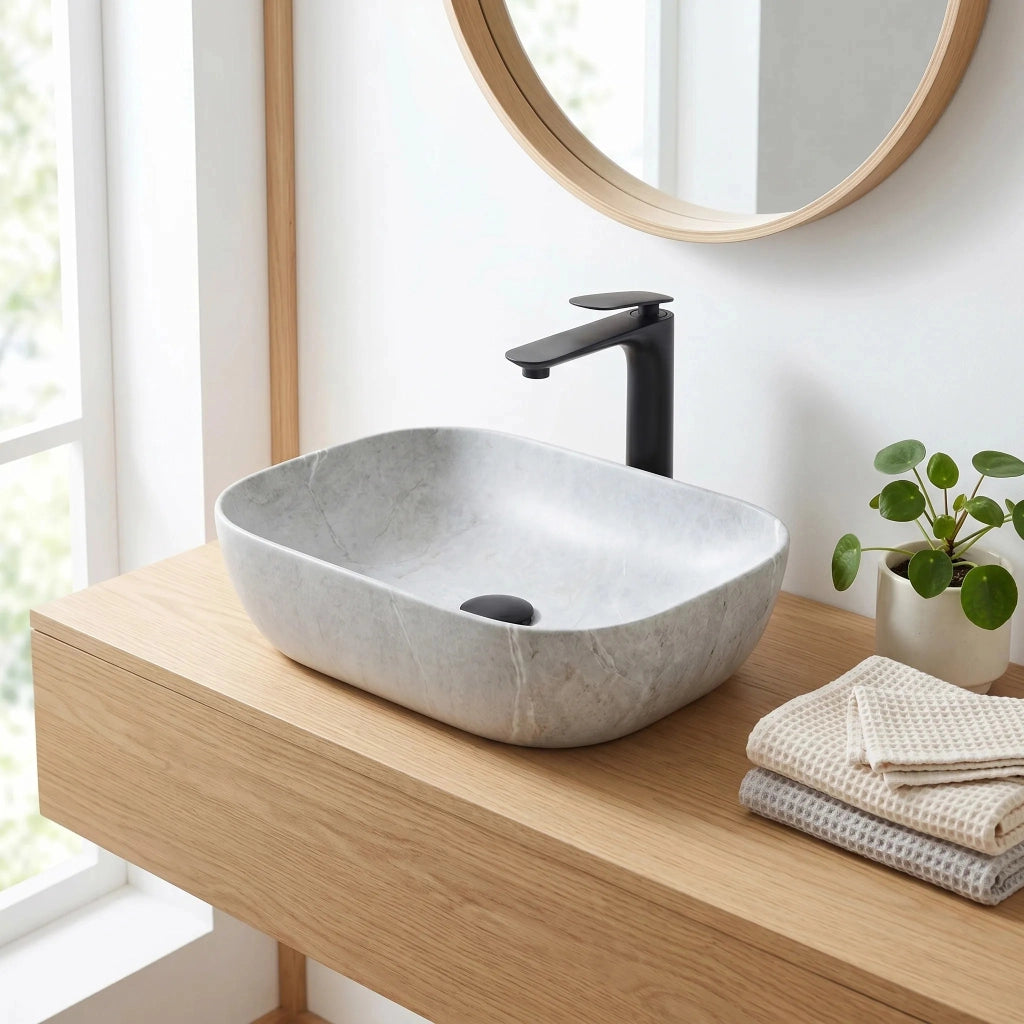 Lavabo Da Appoggio Rea Livia Grey