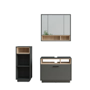 Vicco Set di mobili da bagno Antracite/Sonoma 3 pezzi con unità midi