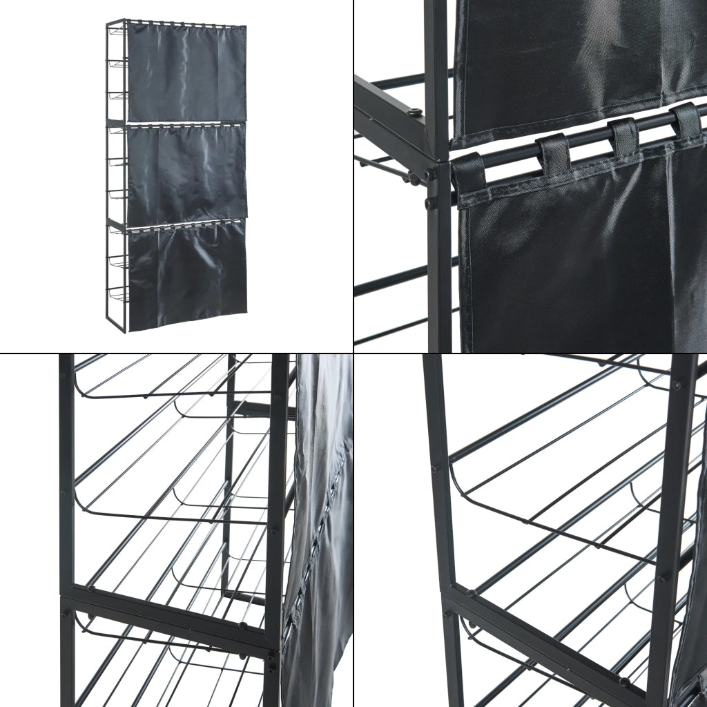 Set di 3 scarpiere 80 x 32 x 60 cm nero 03_0009798