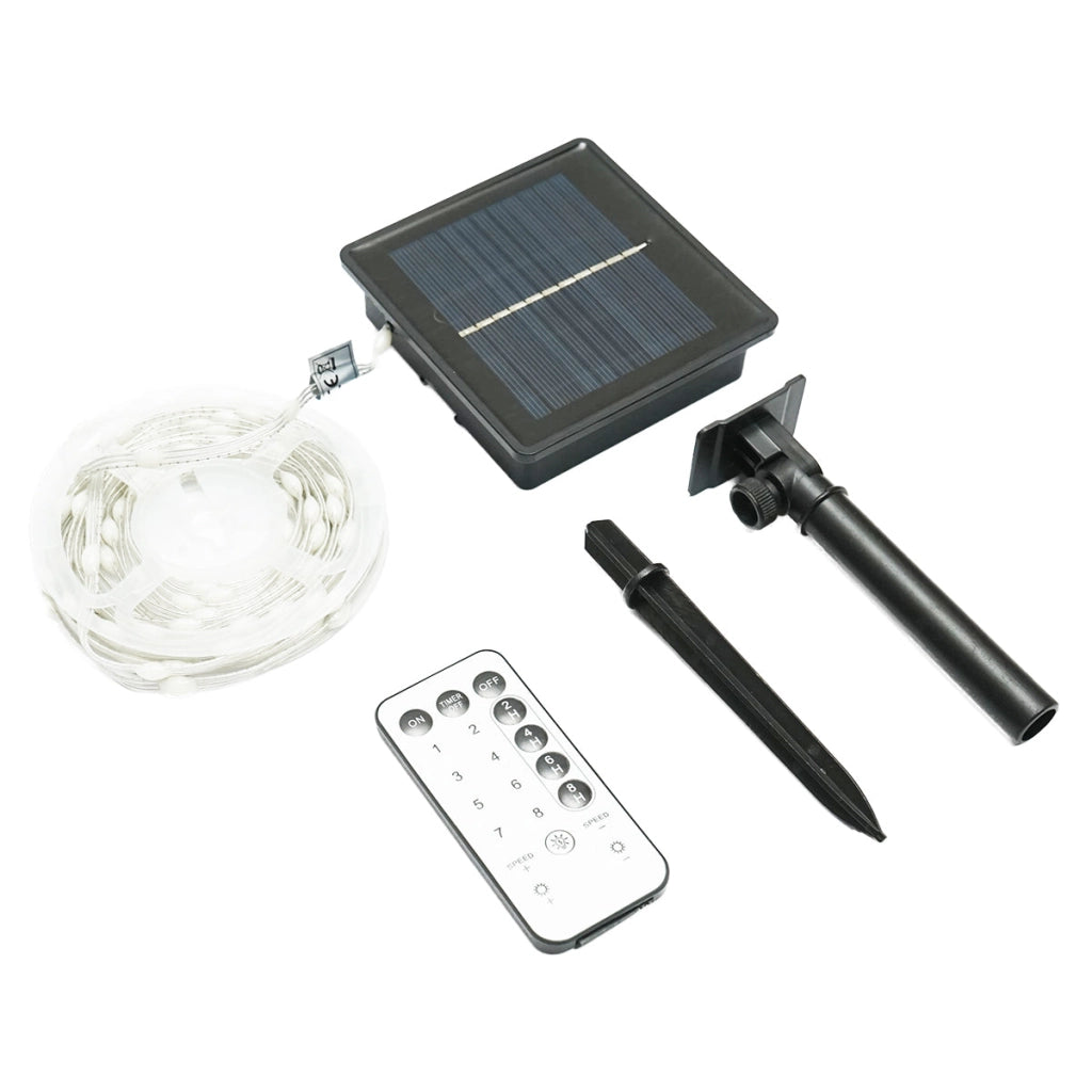 Striscia LED con pannello solare 5V, 5m, telecomando RGB+IC IP65