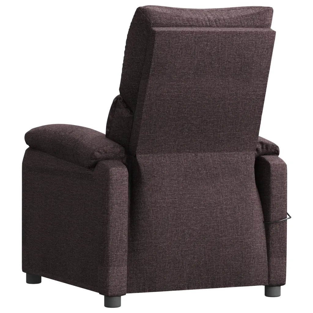 Poltrona Elettrica Reclinabile Marrone Scuro in Tessuto 3098429