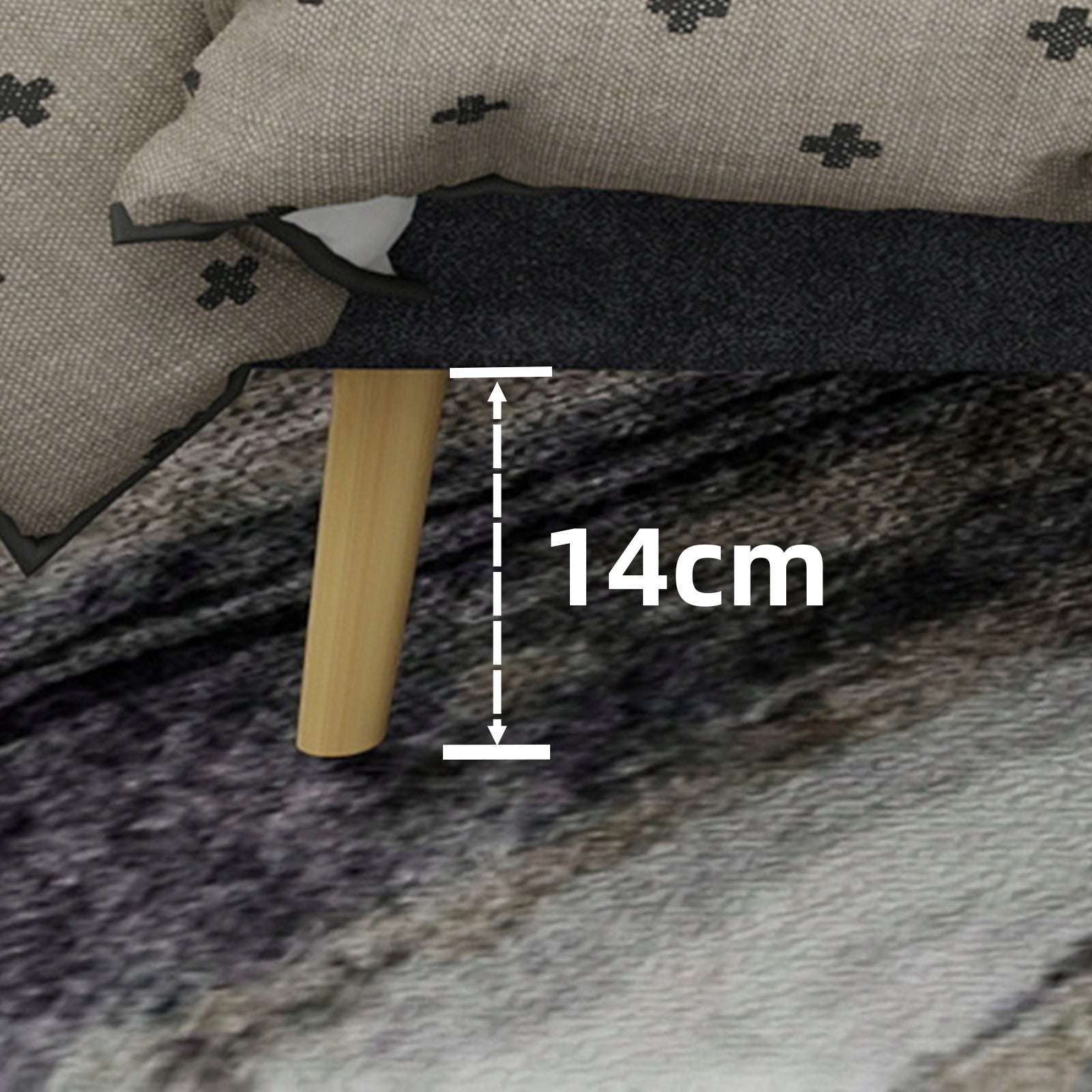 Letto imbottito 160x200 grigio con testiera morbida - Xylo