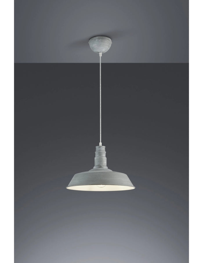 Sospensione Pagoda Will 1xE27 Effetto Cemento Ø36 cm Trio Lighting