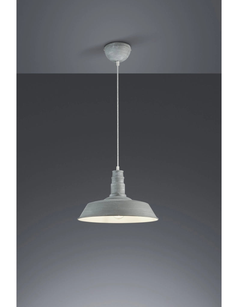 Sospensione Pagoda Will 1xE27 Effetto Cemento Ø36 cm Trio Lighting