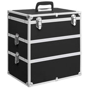 Valigia per Cosmetici 37x24x40 cm Nera in Alluminio cod mxl 128512
