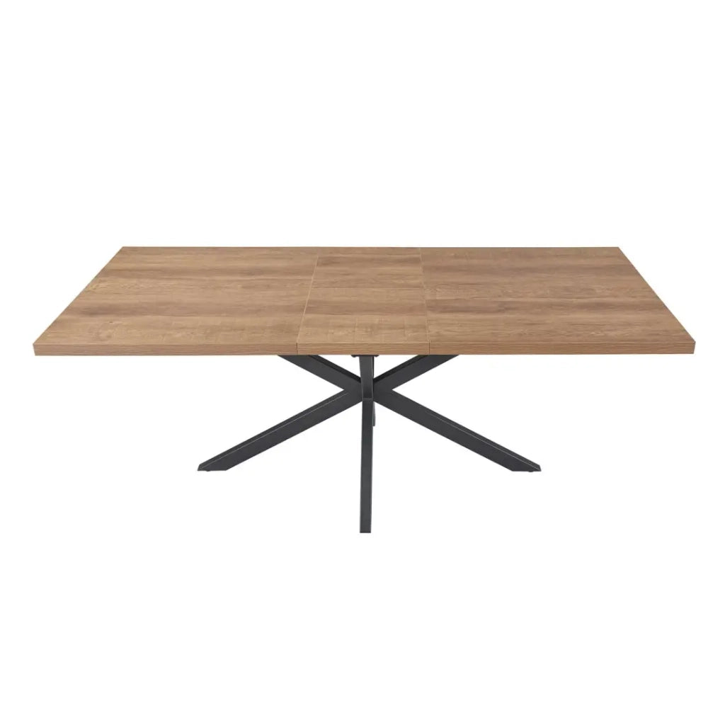 Tavolo estensibile KALVANO – 160 a 200 cm – Rovere scuro – Piano 40 mm – Design contemporaneo