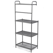 Scaffale da cucina a 4 ripiani 60 x 34,5 x 136 cm spazio di archiviazione ottimizzato piedini regolabili stile moderno ferro grigio 20_0012051