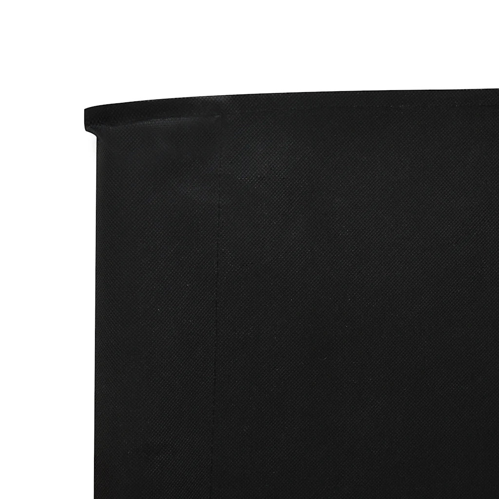 Paravento a 6 Pannelli in Tessuto 800x80 cm Nero 47172