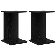 Supporto per piante | Sostegno per piante 2 pz Rovere Nero 25 x 25,5 x 40,5 cm