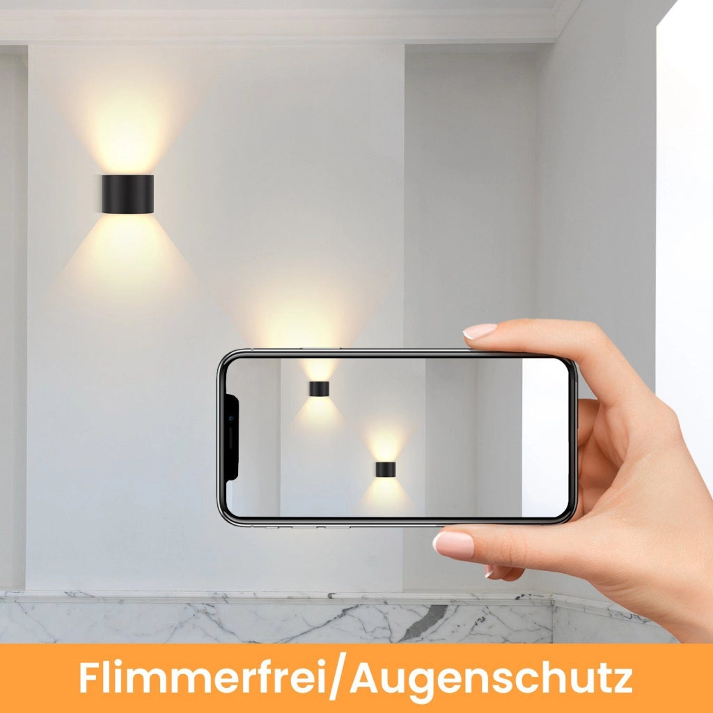 ZMH Moderna lampada da parete a LED per esterni con luce verso l'alto e verso il basso per camera da letto e corridoio