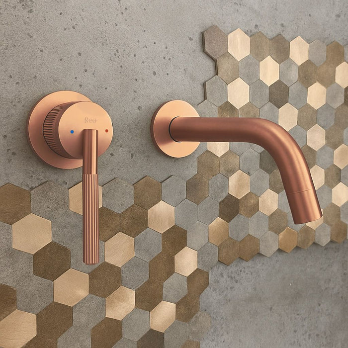 Rubinetto Da Parete Rea Argon Brush Copper + Box