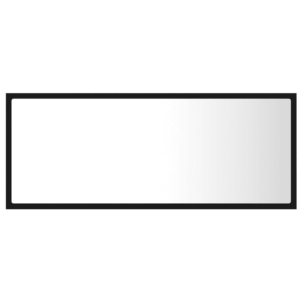 Specchio da Bagno a LED Nero 100x8,5x37 cm in Acrilico 804941
