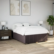 Giroletto senza Materasso Marrone Scuro 140x200 cm Tessuto