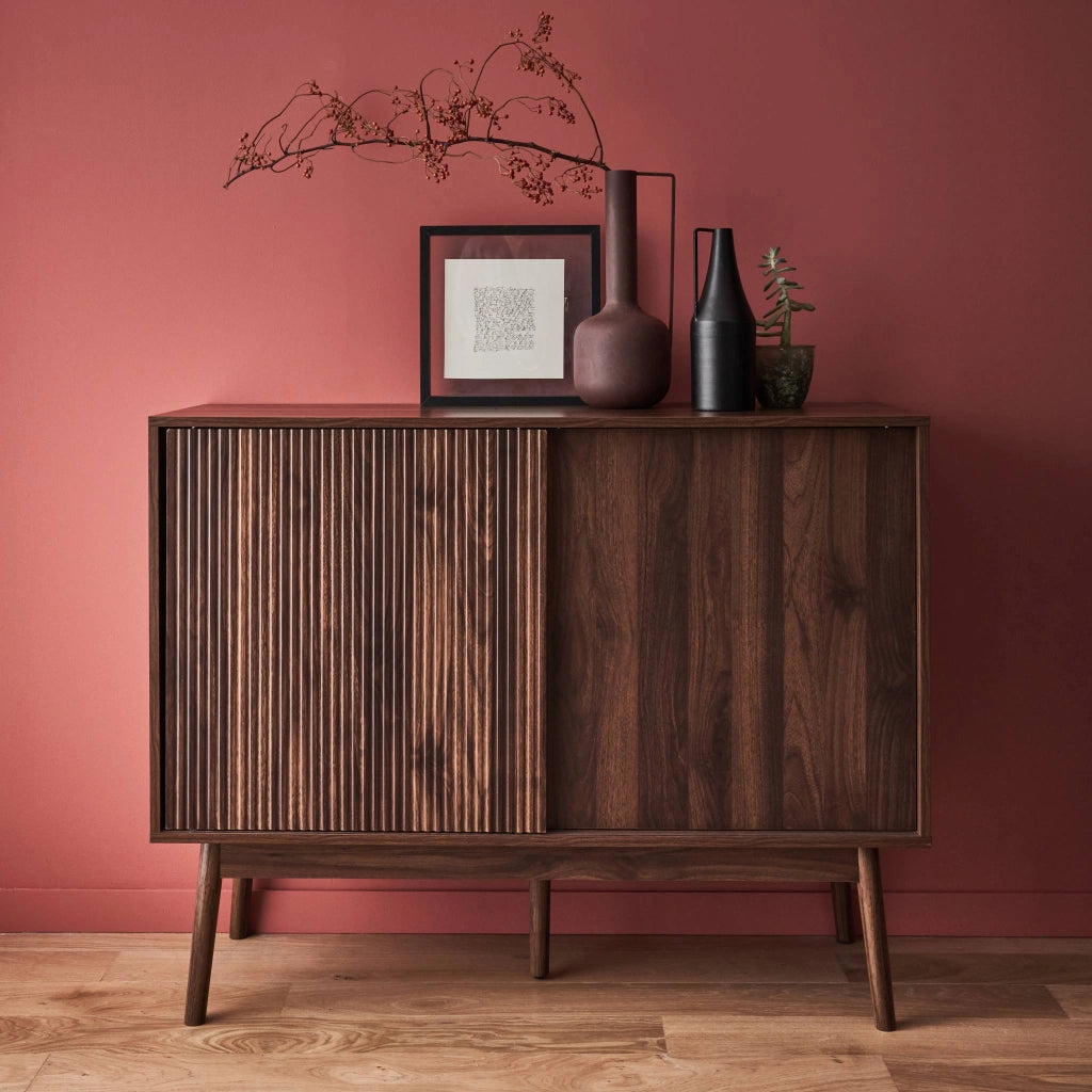 Credenza in legno, 115cm, marrone scuro