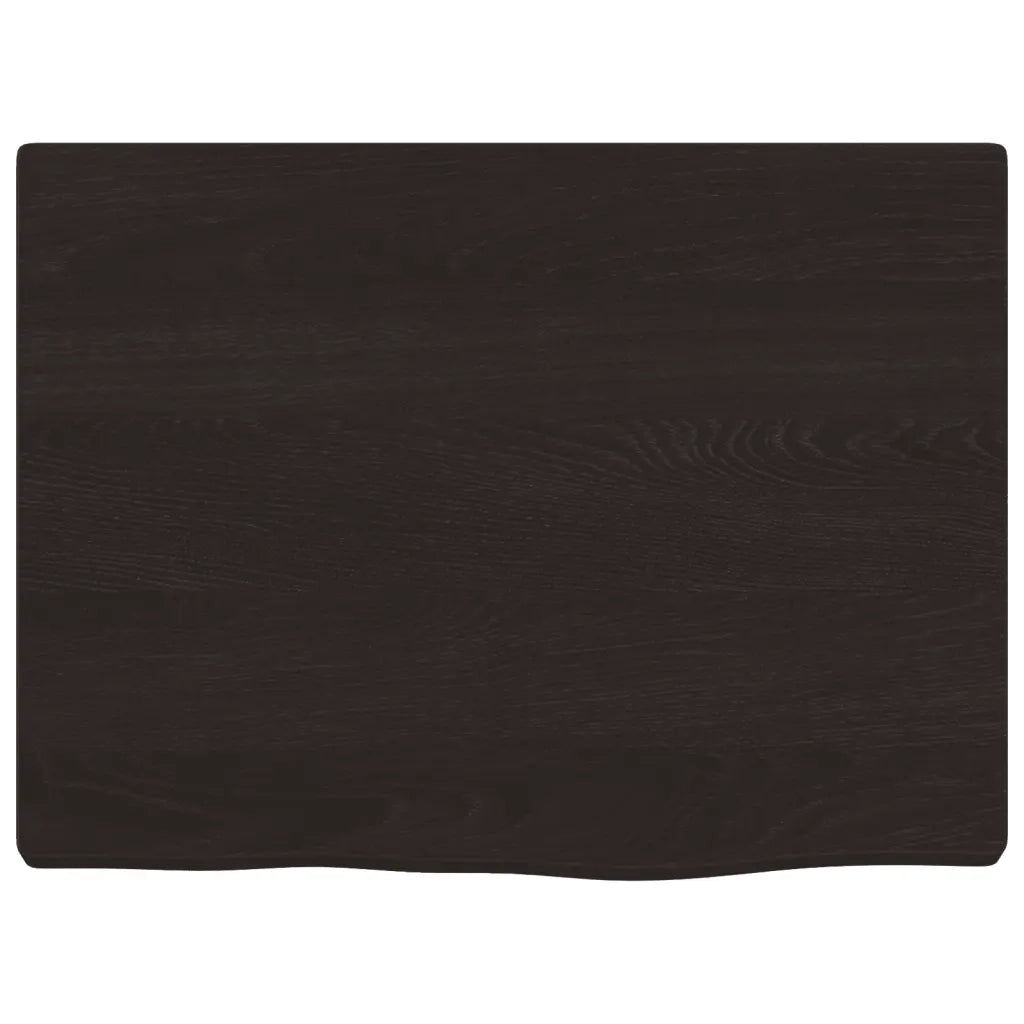 Ripiano Muro Marrone Scuro 40x30x2 cm Massello Rovere Trattato 363746