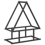 Rastrelliera per Legna da Ardere Nera 50x25x60 cm CFW3085707