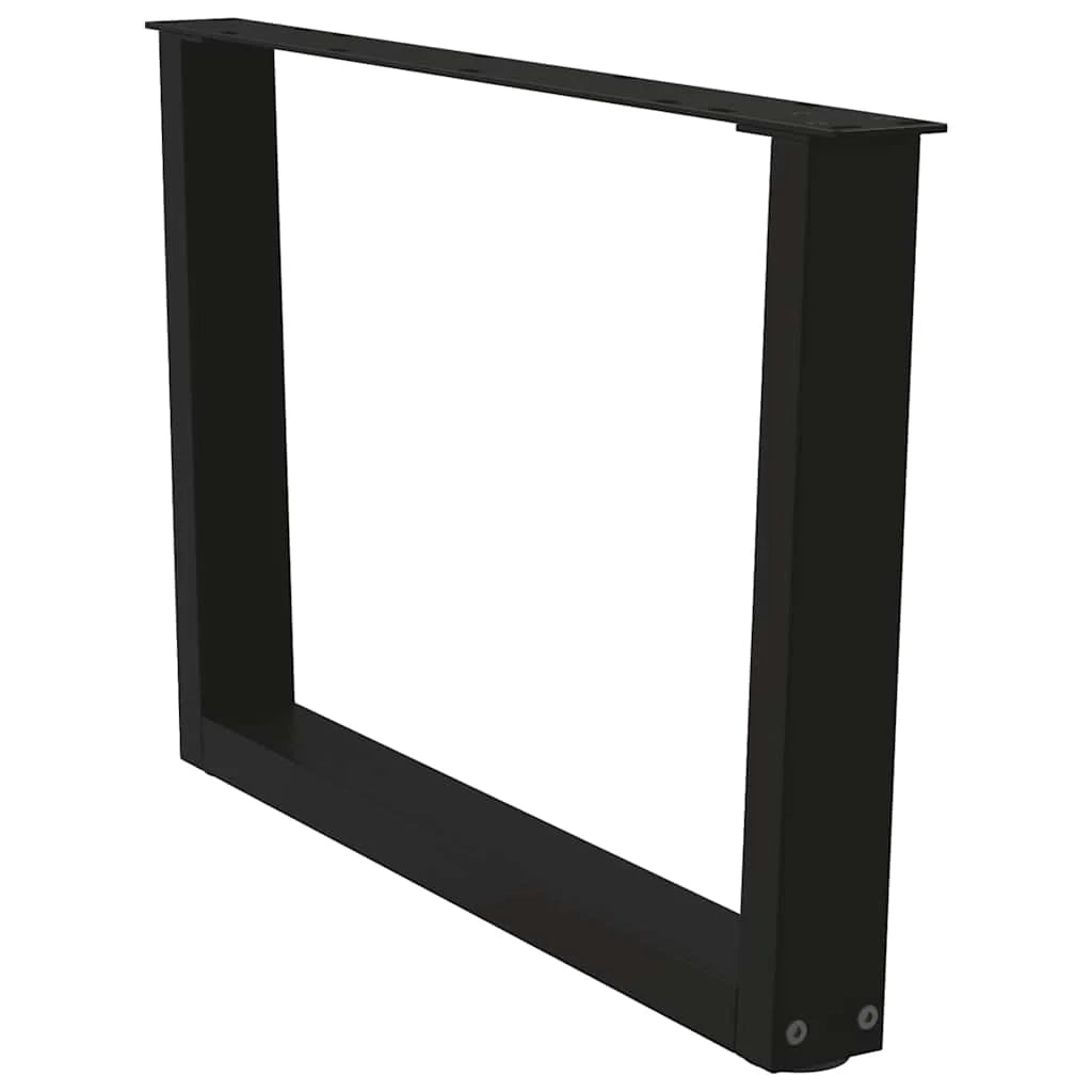 Set di 2 gambe per tavolino da caffè dal design moderno a forma di V 70 x 42-43,3 cm acciaio nero 02_0056924