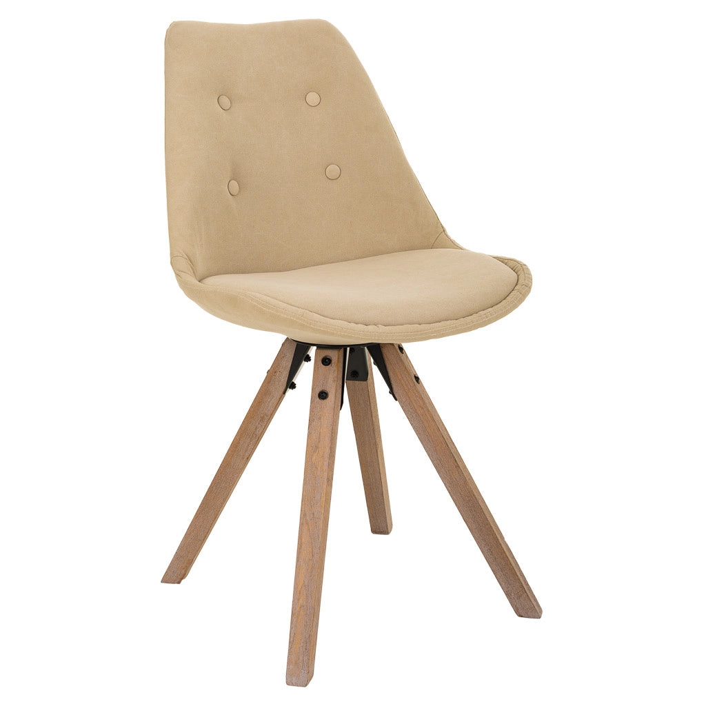 Sedia in legno color panna 48x44x47/84h