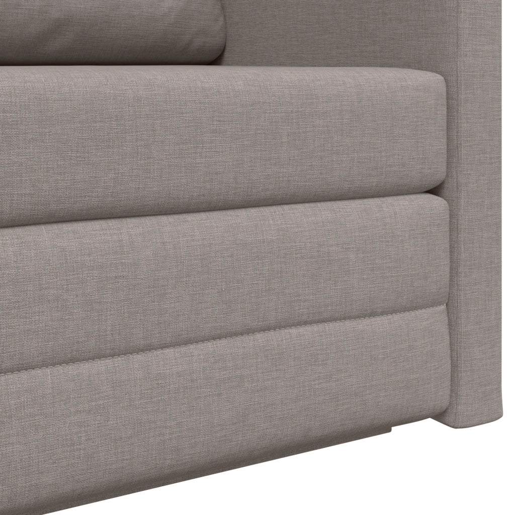 Divano Letto in Pietra 2-in-1 Tortora 124x71x78 cm Tessuto