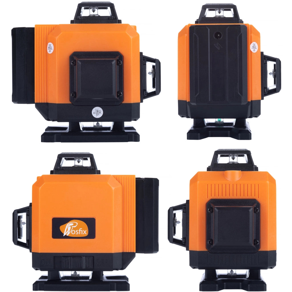 Livella Laser Rosfix Orange Tiger ROT16L – 16 Linee, Autolivellante, IP54 | Precisione 0,2 mm/10 m, 360°x4