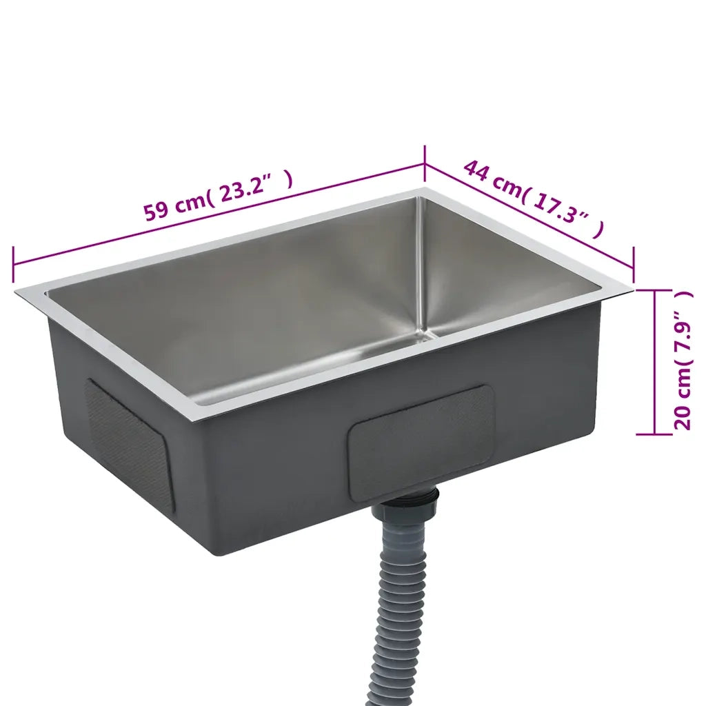 Lavello da Cucina Lavorato a Mano con Filtro in Acciaio Inox CFW6911432