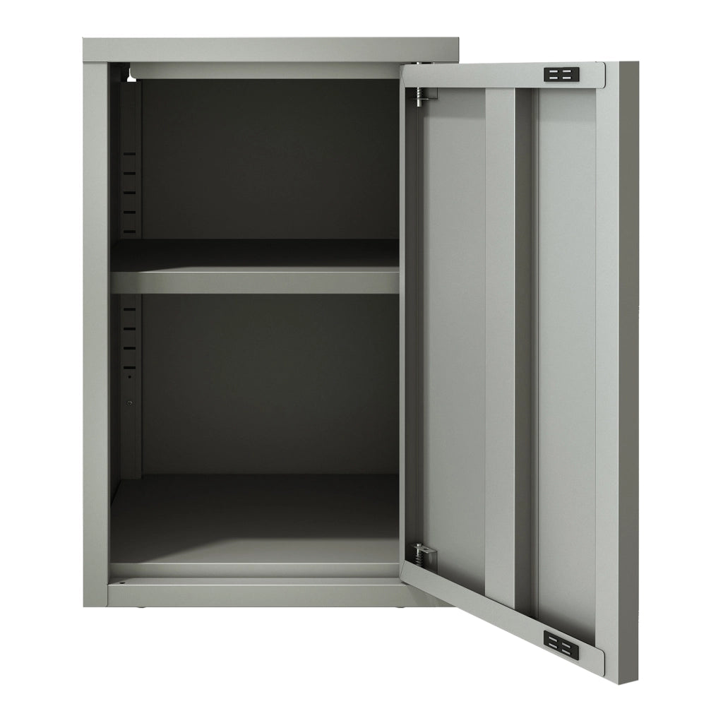 Armadietto a Parete Burlöv con Anta in Acciaio 50 x 33 x 35 cm - Grigio [en.casa]