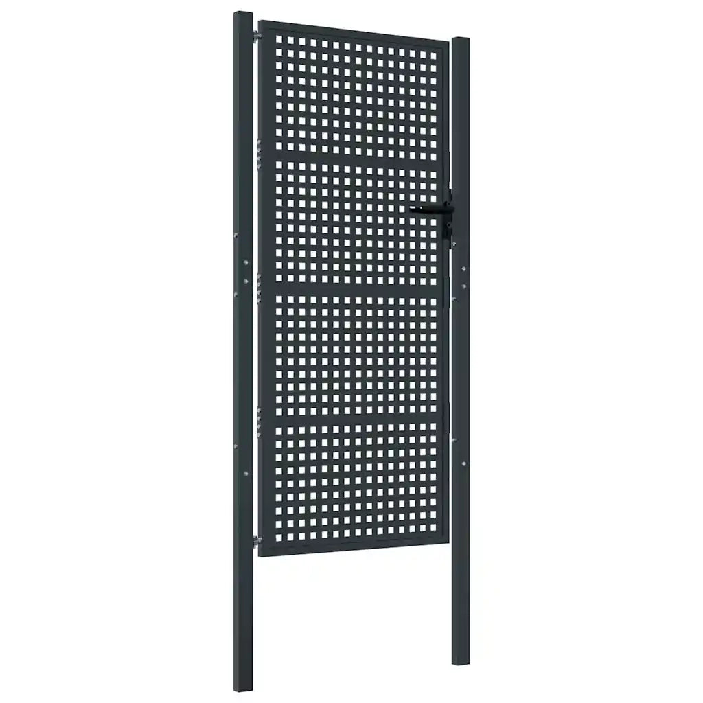 Cancello da Giardino Antracite 100x200 cm in Acciaio 154564