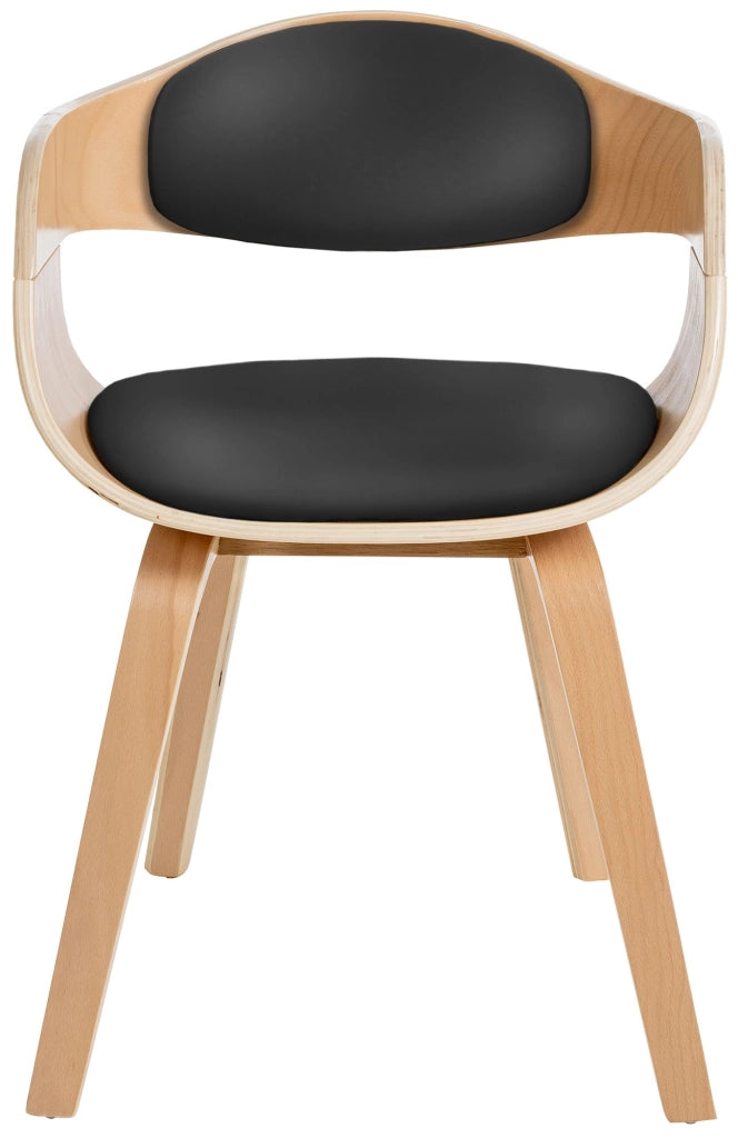 Sedia Kingston in Similpelle Natura/nero