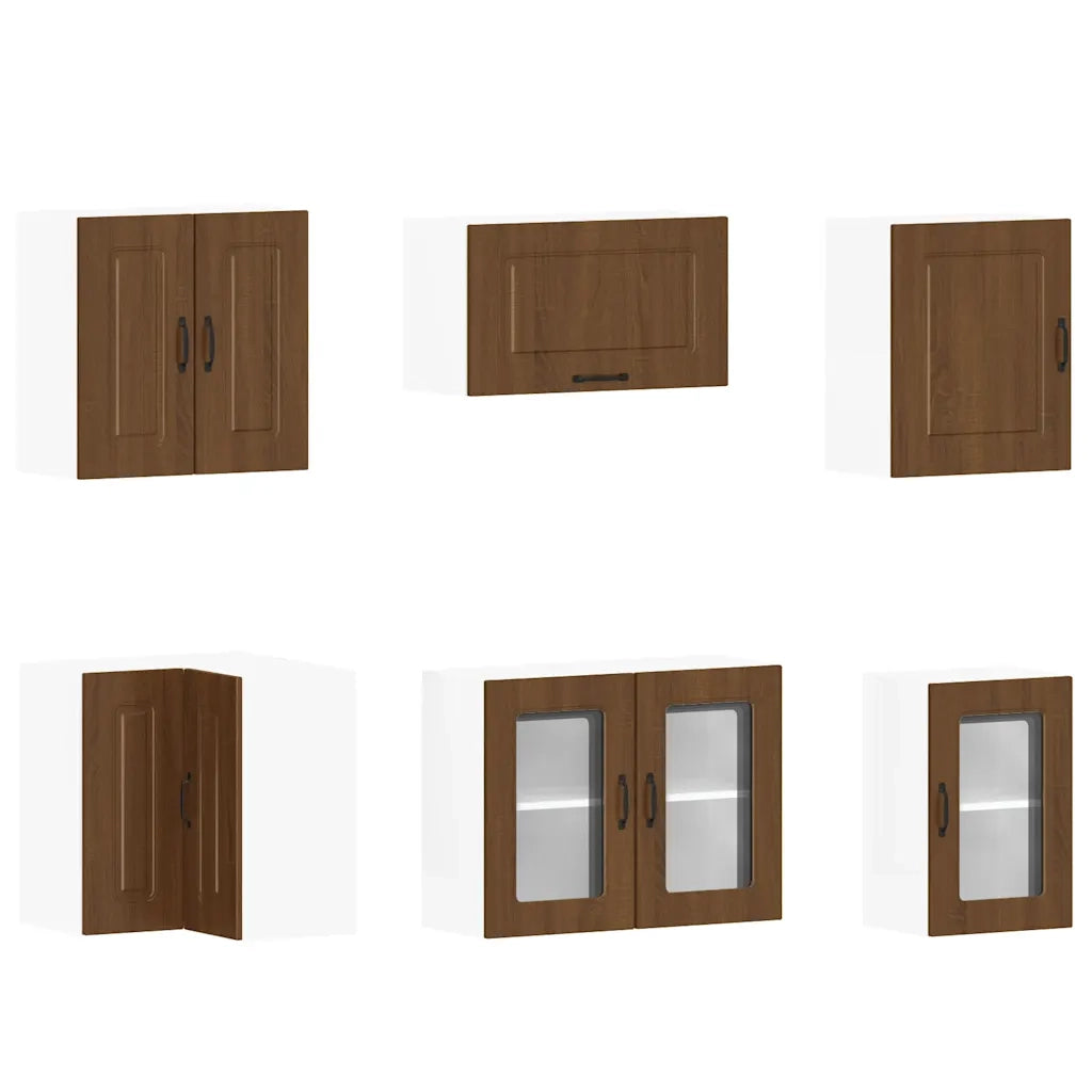 Set Mobili da Cucina 11 pz Kalmar Rovere Marrone in Truciolato 3314918