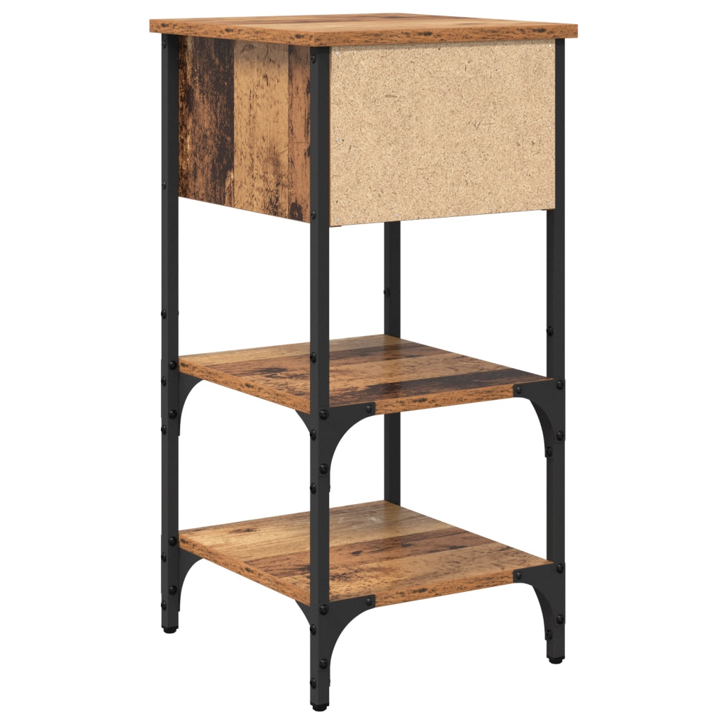 Comodini 2 pcs Legno Vecchio 34x36x70 cm Legno ingegnerizzato