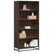 Libreria-Scaffale per Libri-Mobile di Stoccaggio Rovere Marrone 80,5x35x170,5 cm in Truciolato