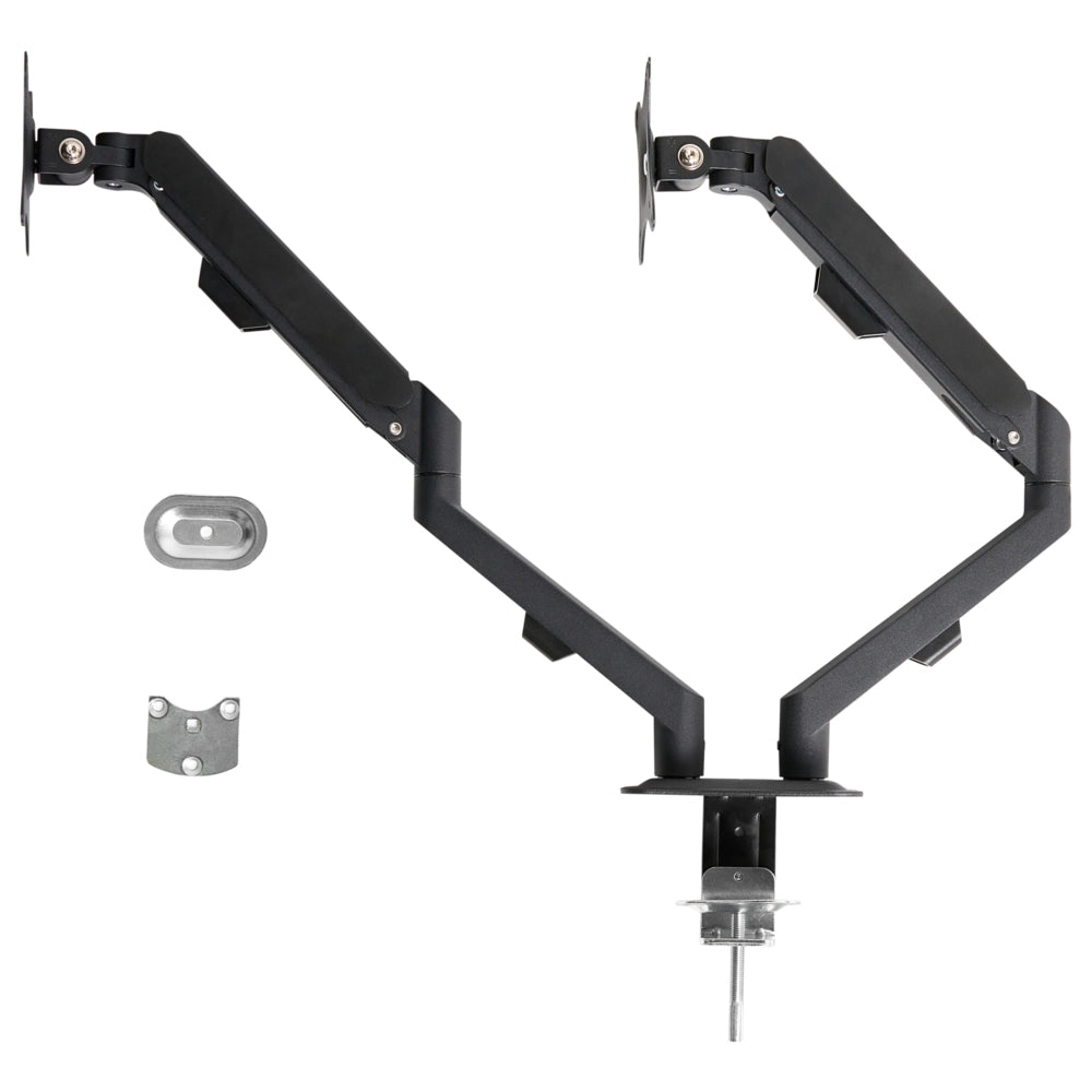 Supporto da tavolo doppio braccio per 2 schermi monitor girevole Rotazione display Nero