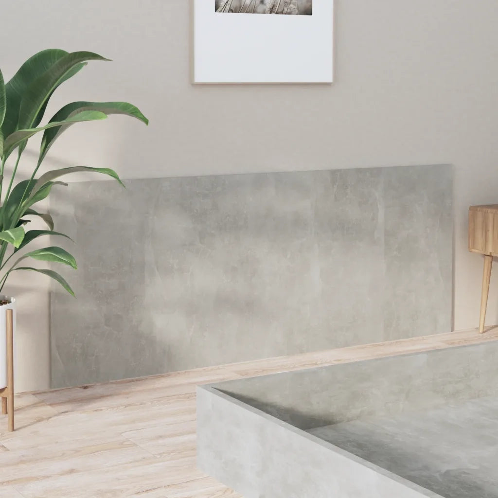 Testiera Letto Grigio Cemento 200x1,5x80cm in Legno Multistrato 811047