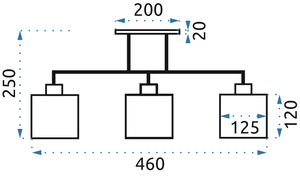Lampada Pensile Glamour Cromo 3xe27 392228