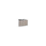 Sottolavello con cassetti 120 cm sinistro con lavello colore olmo