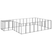 Recinto per animali da esterno per cani 15,73 m² 110 cm acciaio nero 02_0000497
