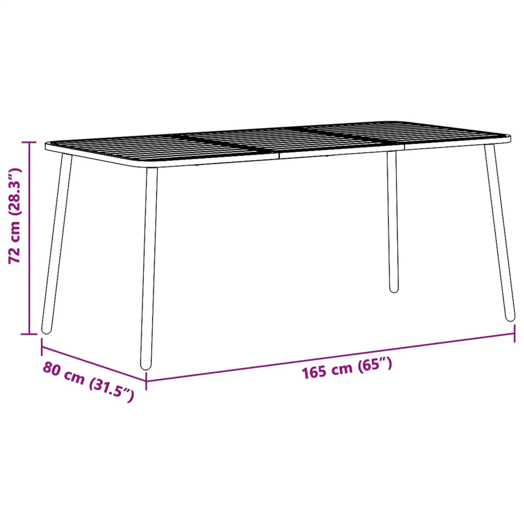 Set da pranzo 7 pz Antracite Acciaio 3422856