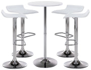 Set di tavoli da bar Esberg I 4 x sgabelli da bar 1 x tavolo da bar bianco